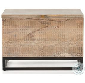 Kelby Light Wash Carved Square Bunching Table Storage