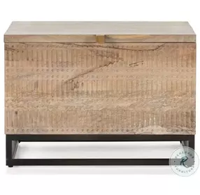 Kelby Light Wash Carved Square Bunching Table Storage