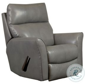 Stardust Valentino Granite Leather Swivel Rocker Recliner