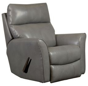 Stardust Valentino Granite Leather Swivel Rocker Recliner