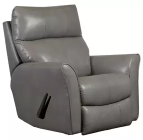 Stardust Valentino Granite Leather Swivel Rocker Recliner