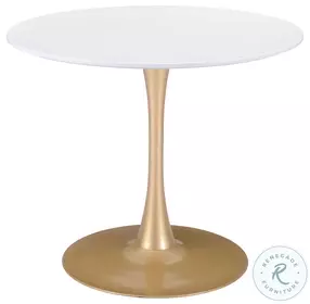 Opus White And Gold Dining Table
