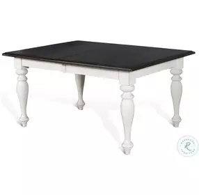 Heritage House White 84" Extendable Rectangular Dining Table
