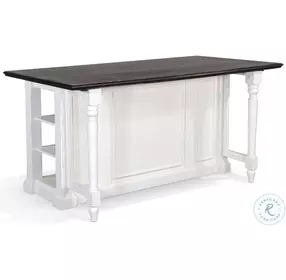 Autumn Echo White 13" Drop Leaf Kitchen Island