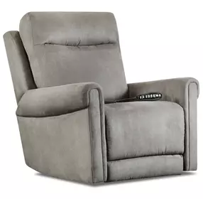 Reese Cobblestone Rocker Power Recliner with Power Headrest and USB Charging
