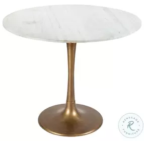 Fullerton White And Gold Dining Table