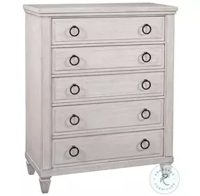 Salter Path White Grain 5 Drawer Chest