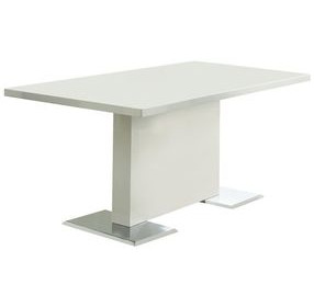 Anges Gloss White Dining Table