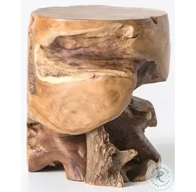 Teak Aged Natural Stool