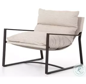 Avon Sand Performance Fabric Outdoor Sling Back Chair