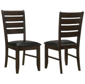 Dalila Dark Brown Side Chair Set of 2