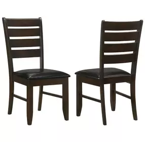 Dalila Dark Brown Side Chair Set of 2