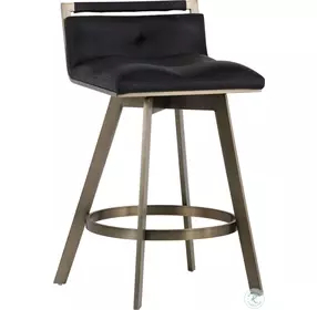 Stafford Black Swivel Counter Height Stool