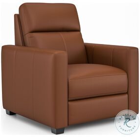 Broadway Cinnamon Leather Power High Leg Recliner with Power Headrest