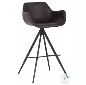 Hendry Town Grey Swivel Bar Stool