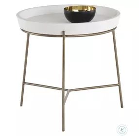 Salvadori Ivory End Table