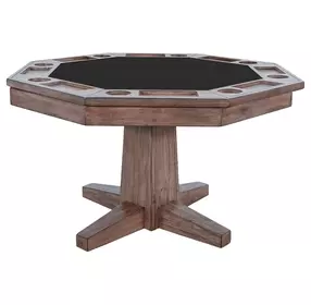 Velden Hollow Natural 53" Reversible Game and Dining Poker Table