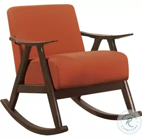 Waithe Orange Rocking Chair From Homelegance | Coleman Furniture