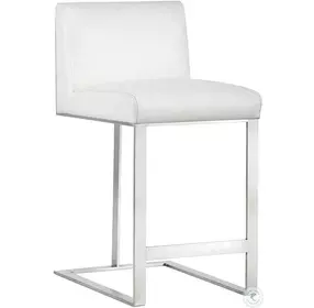 Cantina Dean White Counter Height Stool