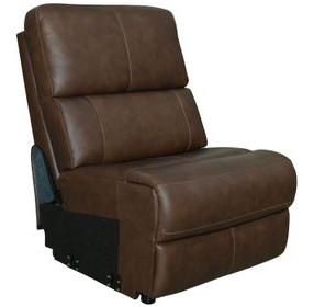 Henry Burnt Umber Leather Armless Chair