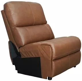Henry Caramel Leather Armless Chair
