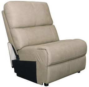 Henry Beige Leather Armless Chair