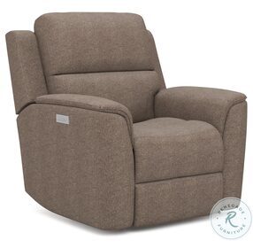 Henry Brown Power Recliner with Power Headrest and Lumbar