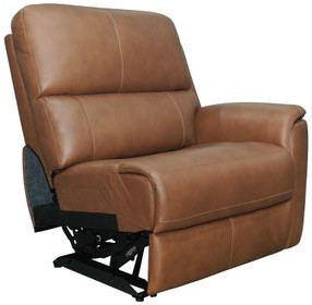 Henry Caramel Leather Zero Gravity RAF Power Recliner with Power Headrest and USB Charging