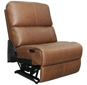 Henry Caramel Leather Zero Gravity Armless Power Recliner with Power Headrest and Lumbar