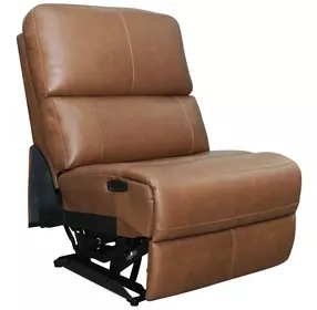 Henry Caramel Leather Zero Gravity Armless Power Recliner with Power Headrest and Lumbar