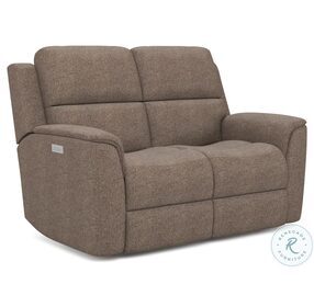 Henry Brown Power Reclining Loveseat with Power Headrest and Lumbar