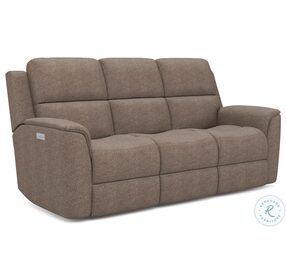 Henry Brown Power Reclining Sofa with Power Headrest and Lumbar
