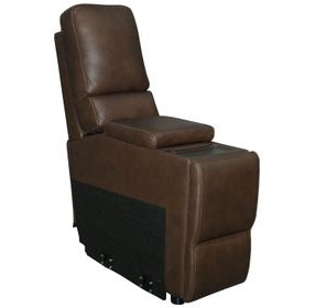 Henry Burnt Umber Leather Console with USB Charging