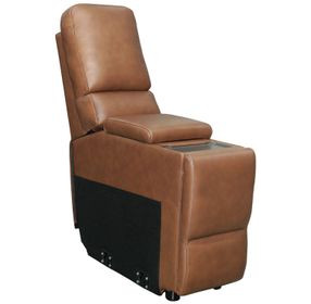 Henry Caramel Leather Console with USB Charging