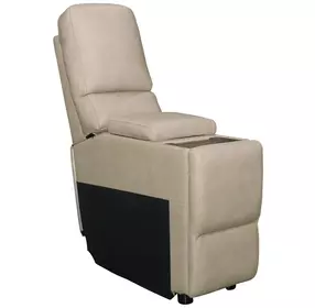 Henry Beige Leather Straight Console with USB Charging