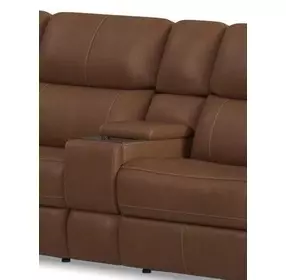 Linden Caramel Leather Console