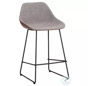 Monserrat November Grey And Cinnamon Brown Counter Height Stool