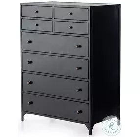 Belmont Black 8 Drawer Tall Chest
