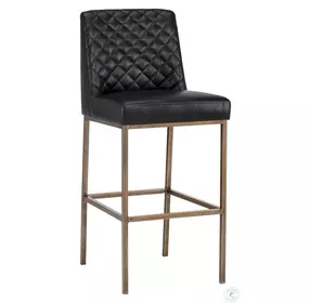 Leighland Coal Black Bar Stool