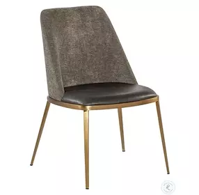 Dover Bravo Portabella And Sparrow Grey Dining Chair Set Of 2