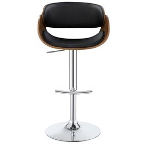 Dana Black And Chrome Adjustable Bar Stool