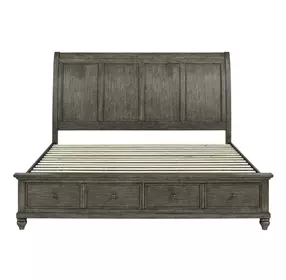 Twin Lakes Gray King Storage Sleigh Bed