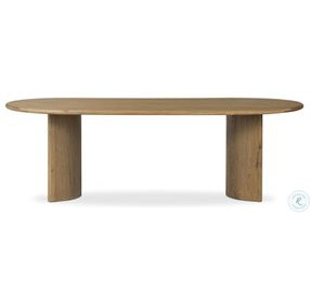 Paden Worn Oak Veneer 94" Oval Dining Table