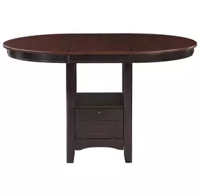 Lavon Light Chestnut and Espresso Extendable Counter Height Dining Table