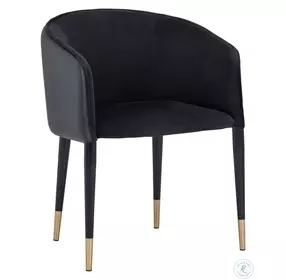 Asher Abbington Black And Napa Black Dining Arm Chair