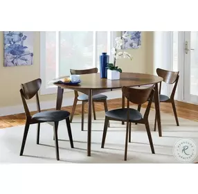 Malone Dark Walnut Extendable Round Dining Room Set