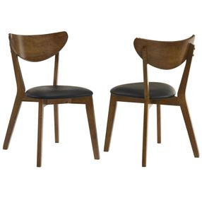 Malone Black Upholstered Side Chair Set of 2