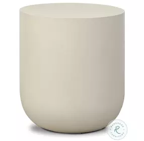 Ivan White Concrete Round End Table