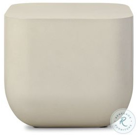 Ivan White Concrete Square End Table