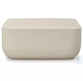 Ivan White Concrete Square Coffee Table